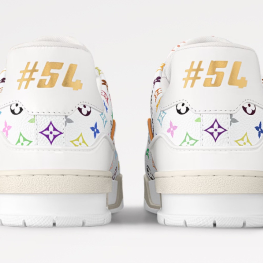 NIB LV x TM Murakami White Multicolor Monogram Trainer Sneakers women’s 8.5 - Picture 9 of 14